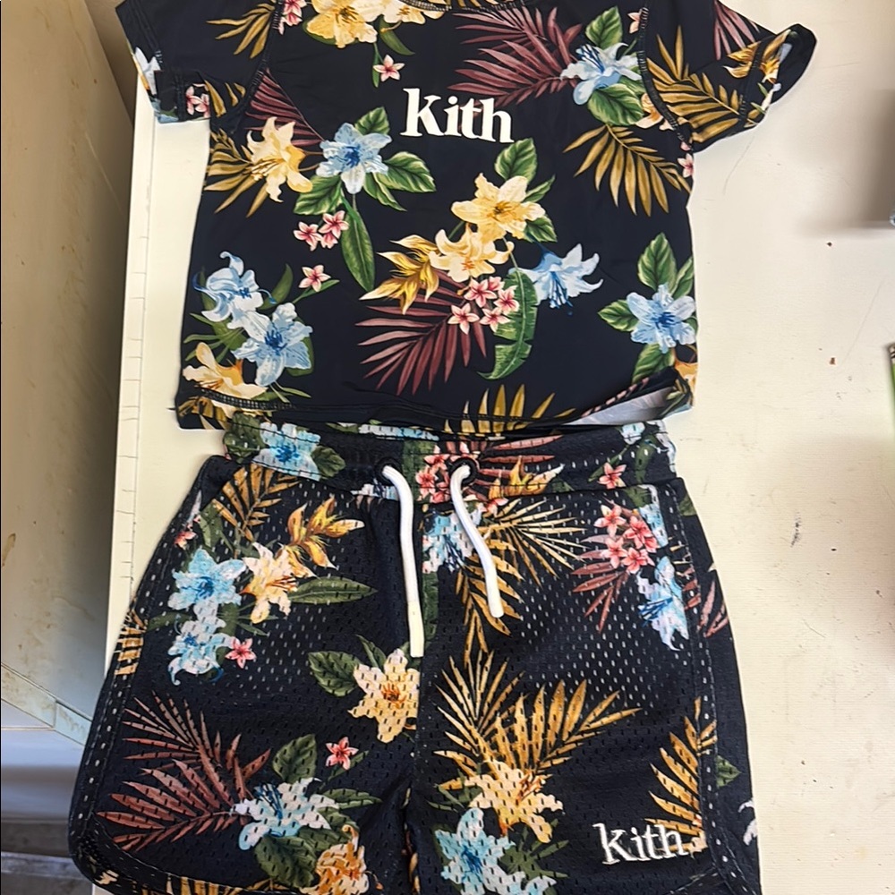 Kith Floral Print Shirt and Shorts Set